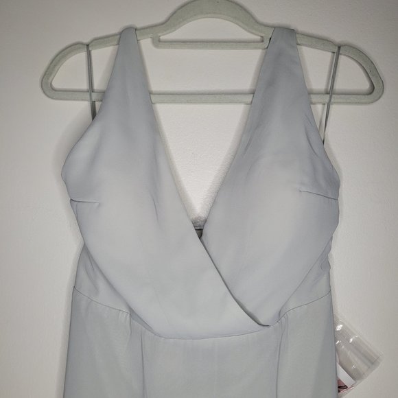 Birdy Grey Bridesmaid Dress Gray Large Convertible Straps Pockets Womens Wedding - Picture 5 of 13